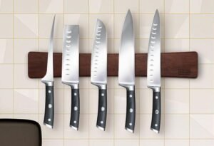 Soporte magnético de madera para cuchillos Hoshanho